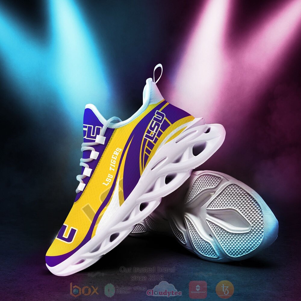 BEST NCAA LSU Tigers and Lady Tigers football Clunky Sneakers 3 NCAA LSU Tigers and Lady Tigers football Clunky Max Soul Shoes 1 2