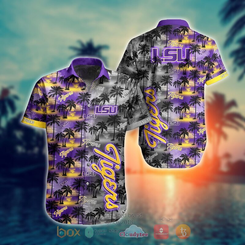 NCAA Lsu Tigers Coconut Hawaiian shirt, Short 9 NCAA Lsu Tigers Coconut Hawaiian shirt Short