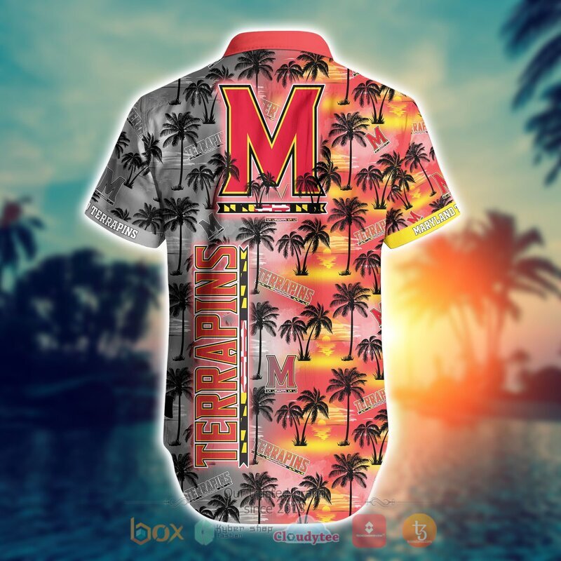NCAA Maryland Terrapins Coconut Hawaiian shirt, Short 3 NCAA Maryland Terrapins Coconut Hawaiian shirt Short 1 2