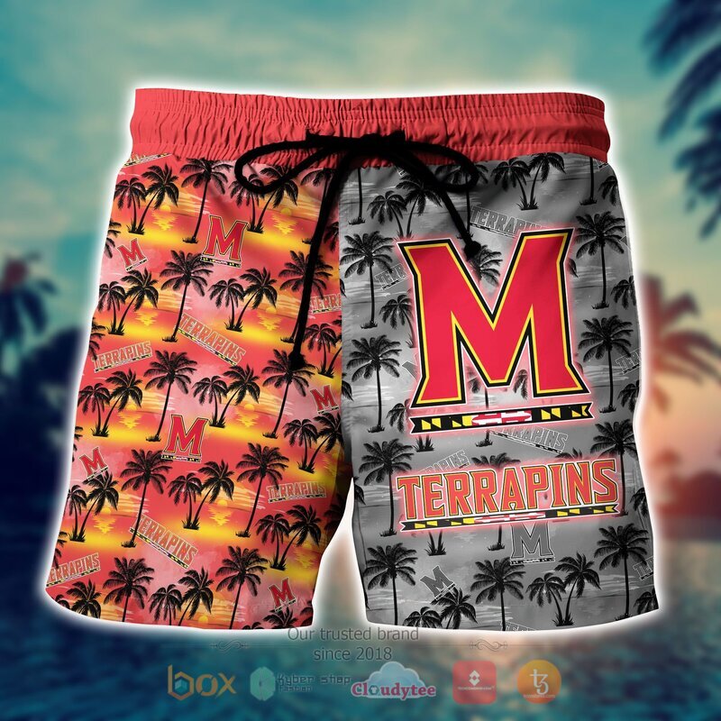 NCAA Maryland Terrapins Coconut Hawaiian shirt, Short 4 NCAA Maryland Terrapins Coconut Hawaiian shirt Short 1 2 3