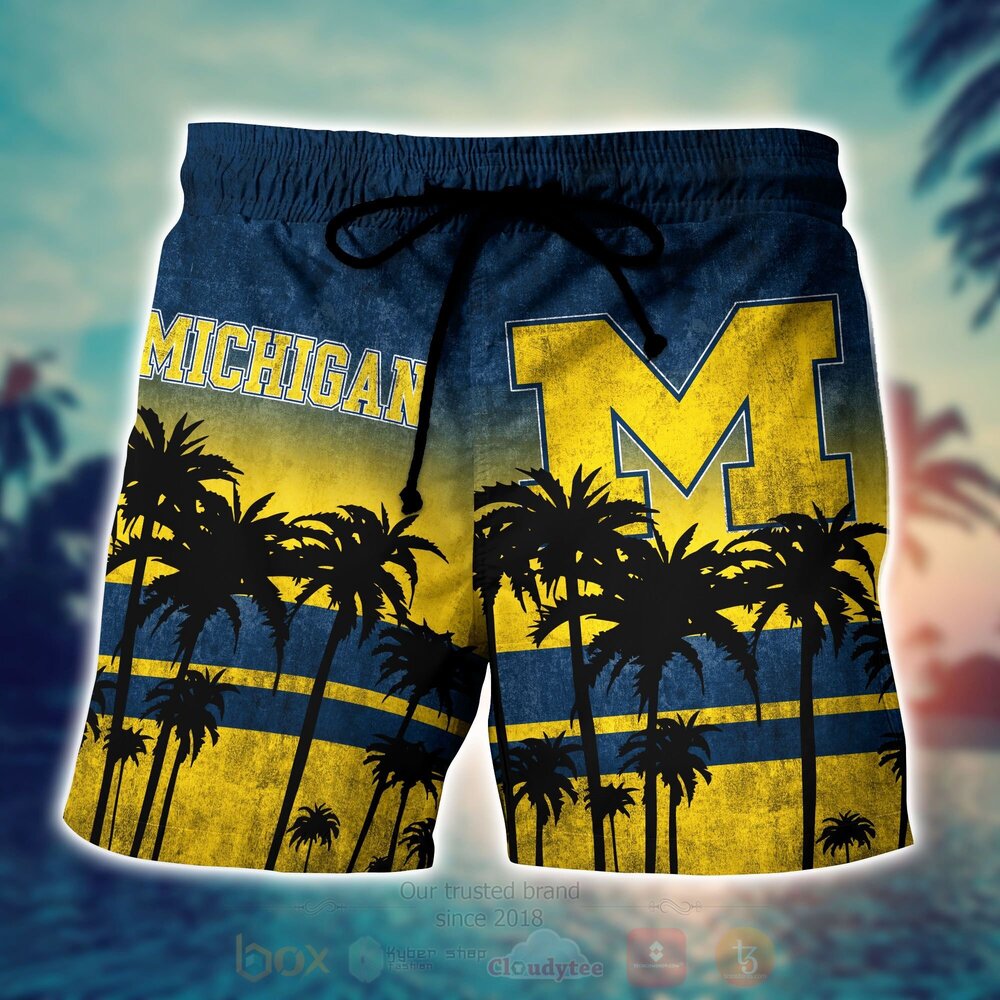 BEST NCAA Michigan Wolverines 3D All Over Printed Hawaiian Shirt, Short 5 NCAA Michigan Wolverines Hawaiian Shirt Short 1 2 3 4