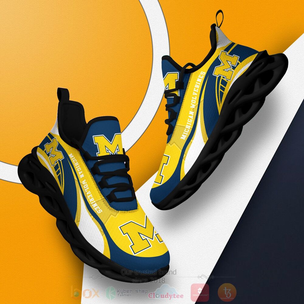 BEST NCAA Michigan Wolverines football Clunky Sneakers 4 NCAA Michigan Wolverines football Clunky Max Soul Shoes 1 2 3