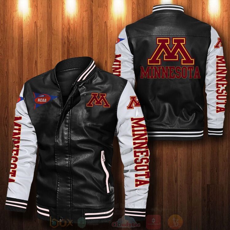 NCAA Minnesota Golden Gophers Bomber Leather Jacket