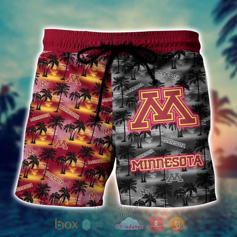 NCAA Minnesota Golden Gophers Coconut Hawaiian shirt, Short 4 NCAA Minnesota Golden Gophers Coconut Hawaiian shirt Short 1 2 3