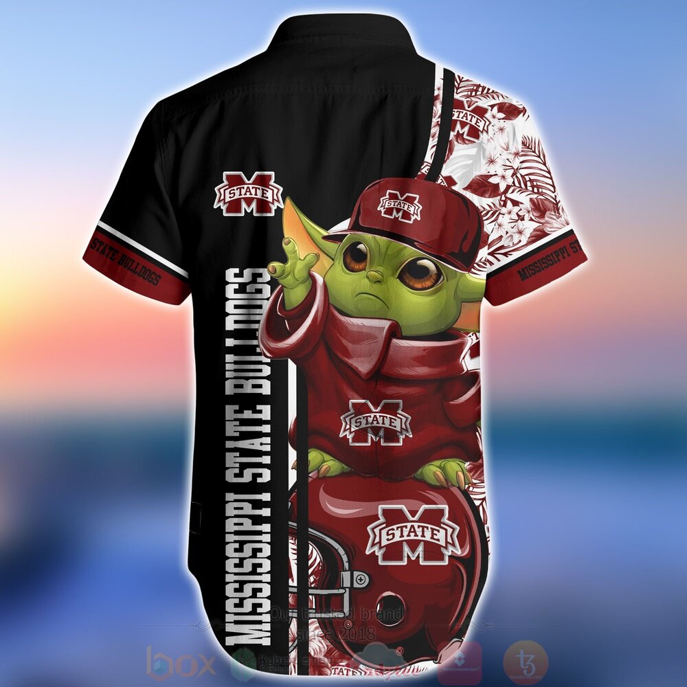 BEST NCAA Mississippi State Bulldogs Baby Yoda Aloha Shirt, Short 4 NCAA Mississippi State Bulldogs Baby Yoda Hawaiian Shirt Short 1 2 3 4