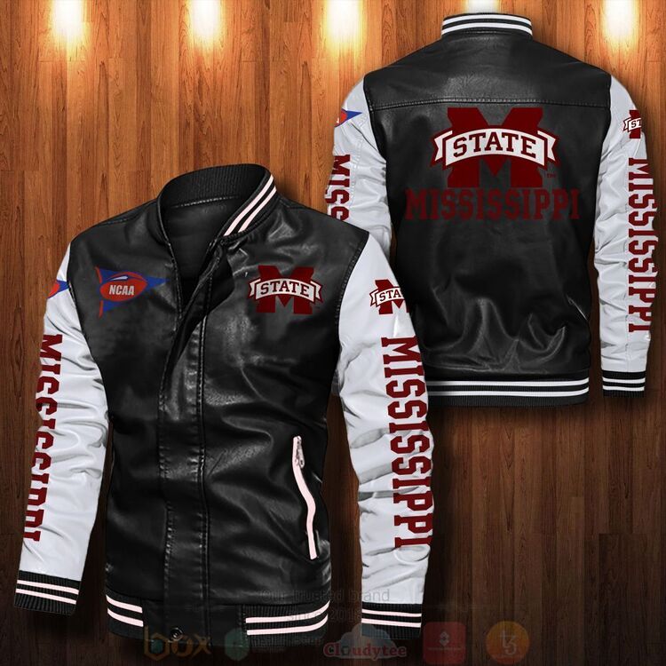 NCAA Mississippi State Bulldogs Bomber Leather Jacket