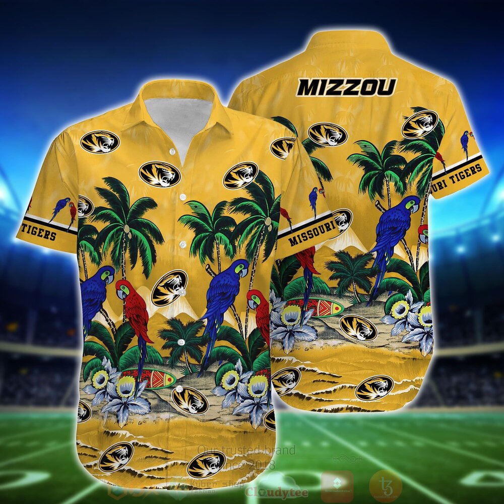 BEST NCAA Missouri Tigers Tropical Sea And Parrots Aloha Shirt, Short •  Kybershop