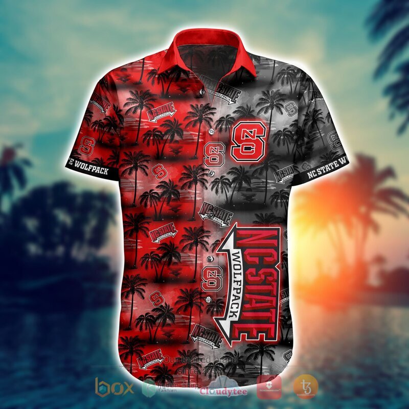NCAA Nc State Wolfpack Coconut Hawaiian shirt, Short 2 NCAA Nc State Wolfpack Coconut Hawaiian shirt Short 1