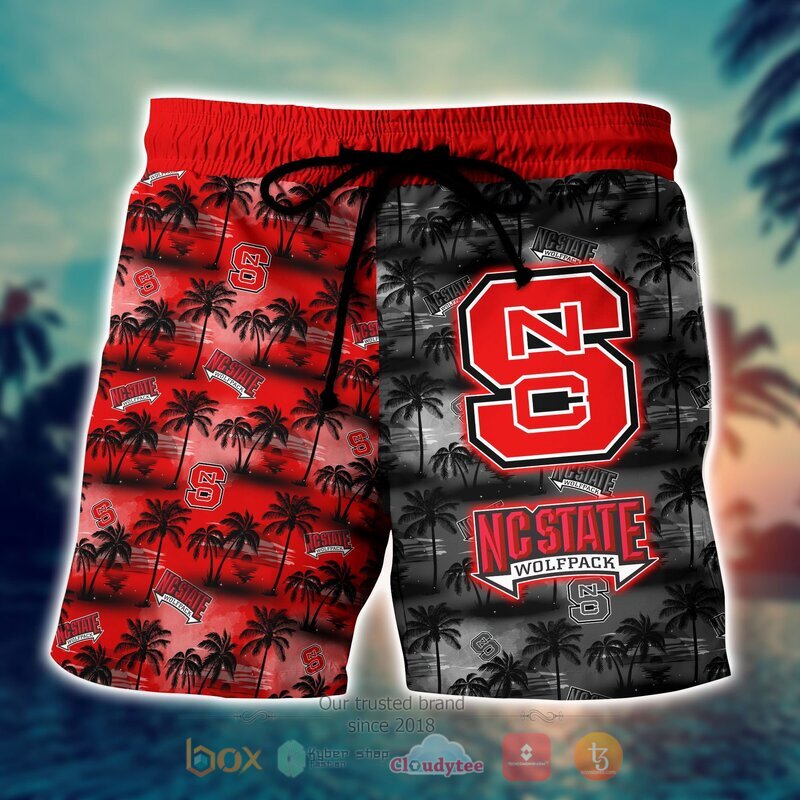NCAA Nc State Wolfpack Coconut Hawaiian shirt, Short 4 NCAA Nc State Wolfpack Coconut Hawaiian shirt Short 1 2 3