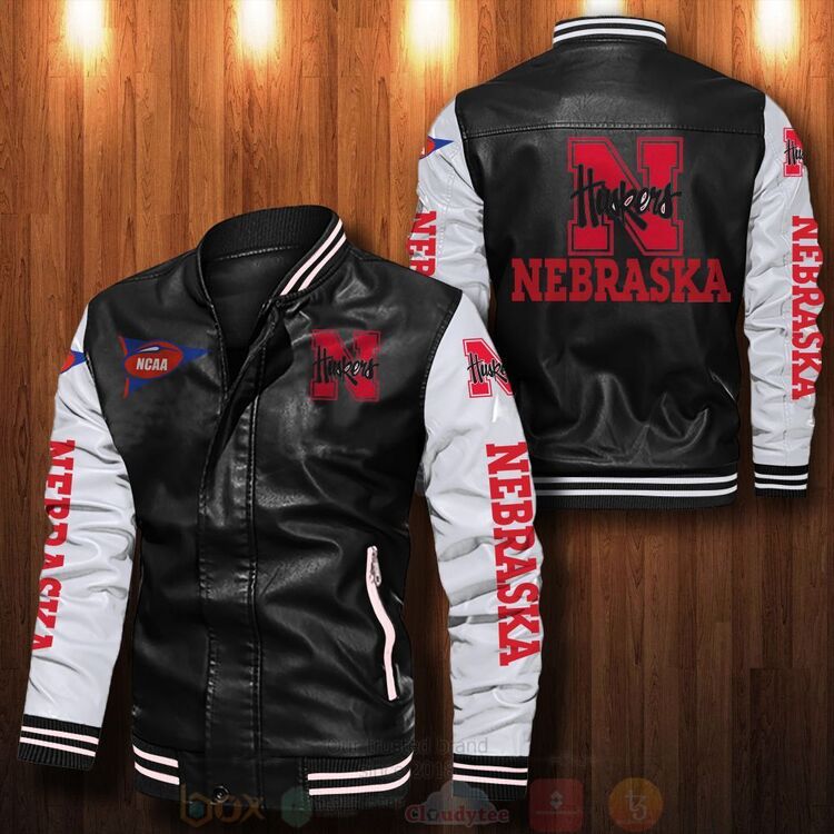 NCAA Nebraska Cornhuskers Bomber Leather Jacket