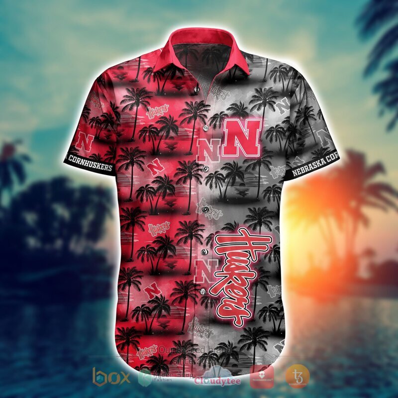NCAA Nebraska Cornhuskers Coconut Hawaiian shirt, Short 2 NCAA Nebraska Cornhuskers Coconut Hawaiian shirt Short 1