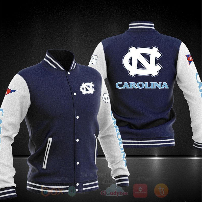 BEST NCAA North Carolina Tar Heels 3D Baseball Jacket 2 NCAA North Carolina Tar Heels Baseball Jacket 1