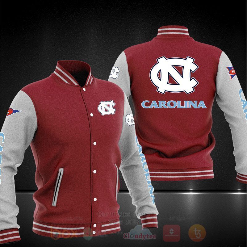 BEST NCAA North Carolina Tar Heels 3D Baseball Jacket 4 NCAA North Carolina Tar Heels Baseball Jacket 1 2 3
