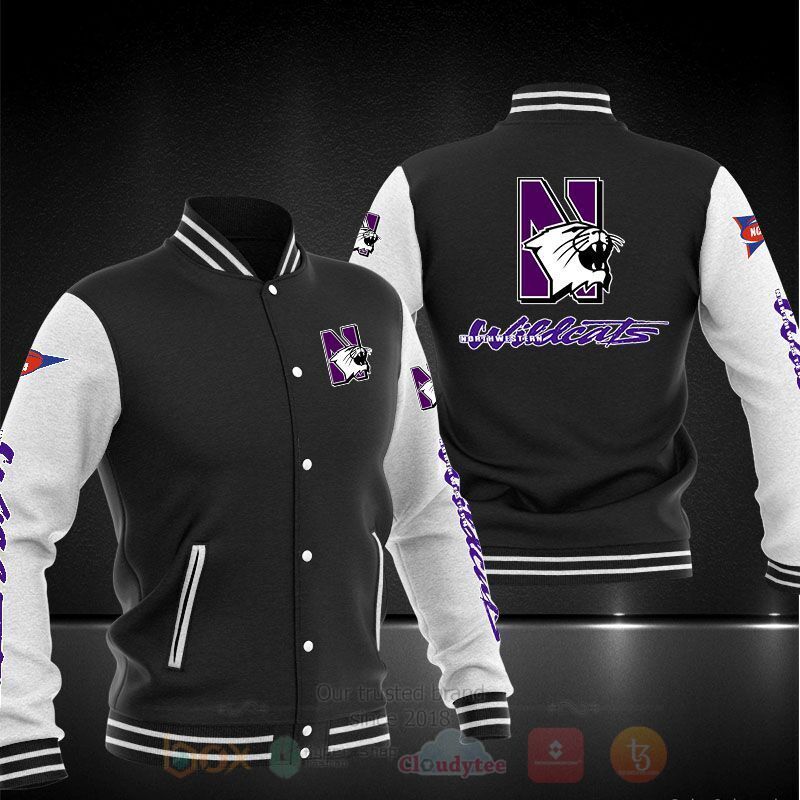 NCAA Northwestern Wildcats Football Baseball Jacket
