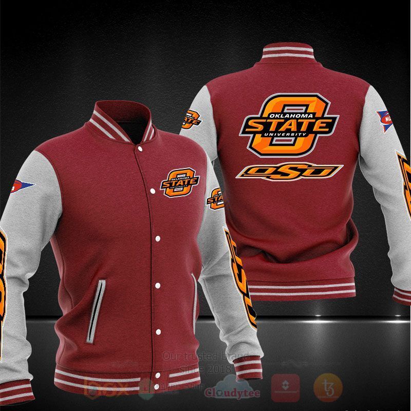 BEST NCAA Oklahoma State Cowboys 3D Baseball Jacket 4 NCAA Oklahoma State Cowboys Baseball Jacket 1 2 3