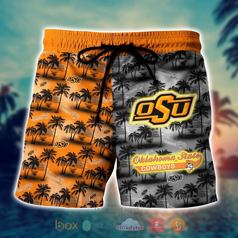 NCAA Oklahoma State Cowboys Coconut Hawaiian shirt, Short 4 NCAA Oklahoma State Cowboys Coconut Hawaiian shirt Short 1 2 3