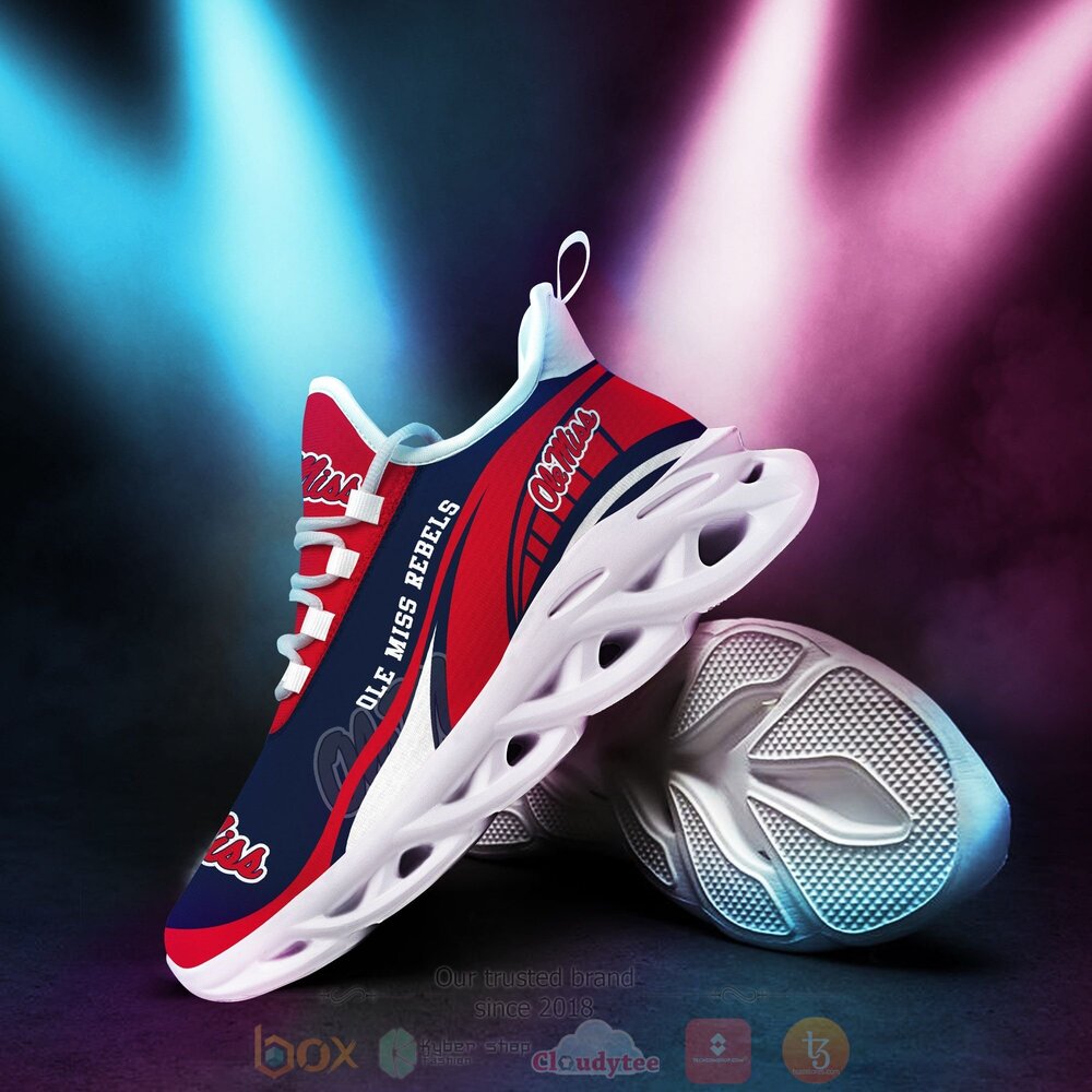 BEST NCAA Ole Miss Rebels football Clunky Sneakers 3 NCAA Ole Miss Rebels football Clunky Max Soul Shoes 1 2