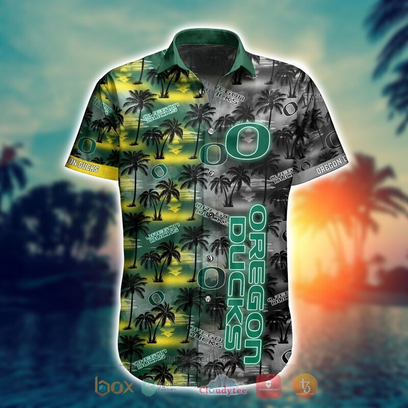 NCAA Oregon Ducks Coconut Hawaiian shirt, Short 2 NCAA Oregon Ducks Coconut Hawaiian shirt Short 1