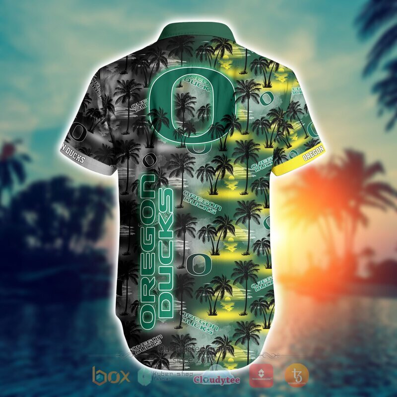 NCAA Oregon Ducks Coconut Hawaiian shirt, Short 3 NCAA Oregon Ducks Coconut Hawaiian shirt Short 1 2