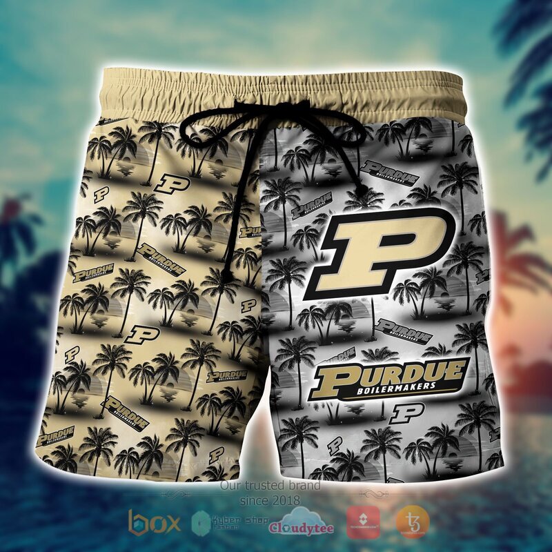 NCAA Purdue Boilermakers Coconut Hawaiian shirt, Short 4 NCAA Purdue Boilermakers Coconut Hawaiian shirt Short 1 2 3