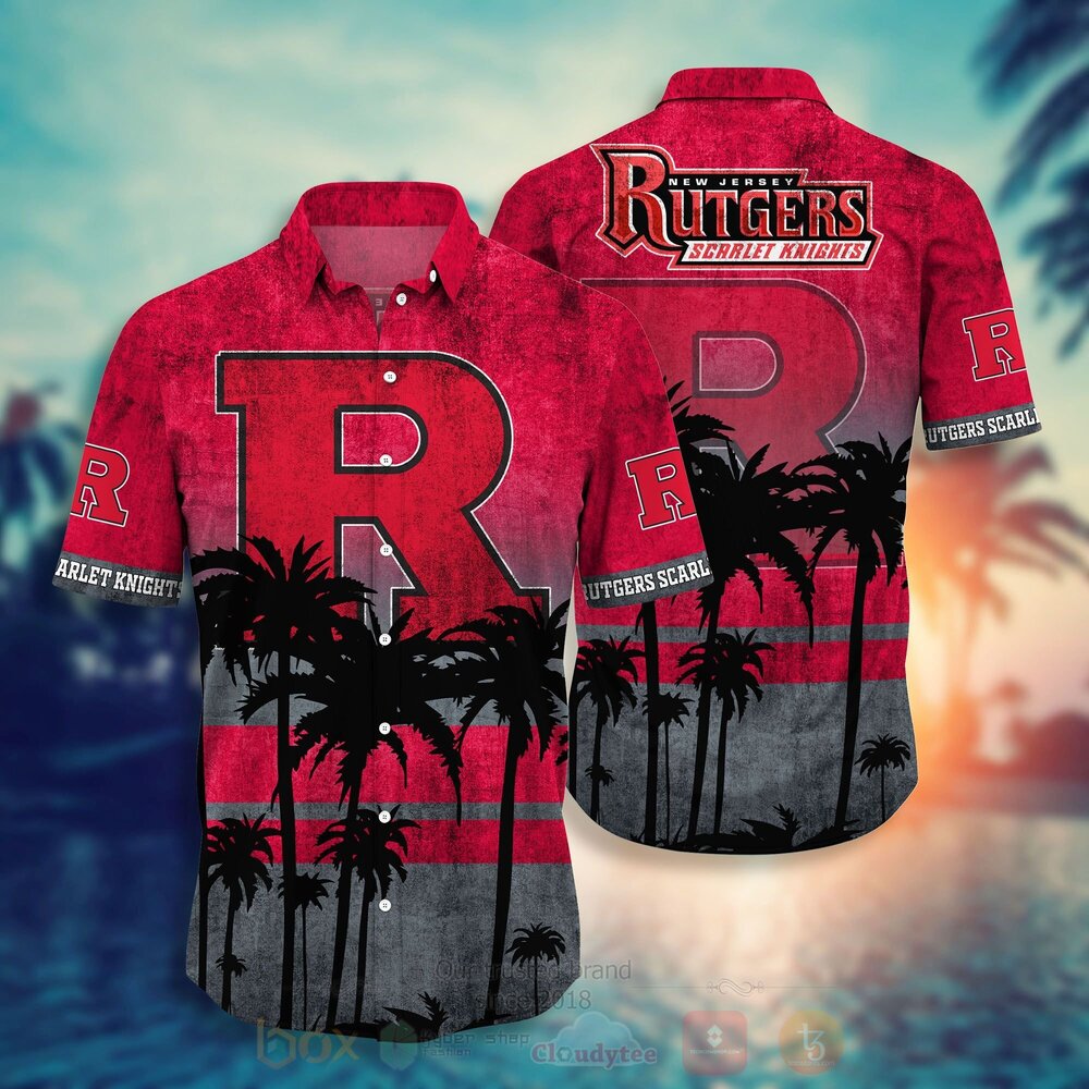 BEST NCAA Rutgers Scarlet Knights 3D All Over Printed Hawaiian Shirt, Short 11 NCAA Rutgers Scarlet Knights Hawaiian Shirt Short
