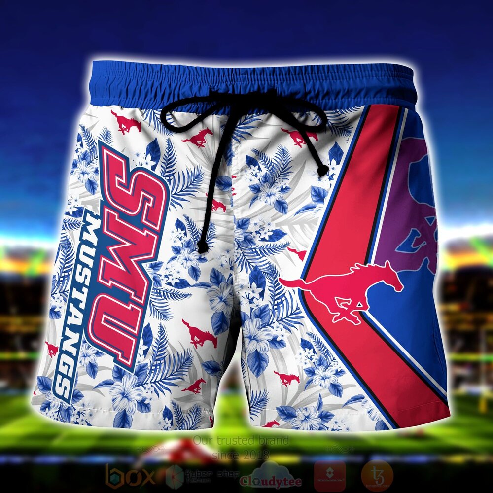 BEST NCAA SMU Mustangs Skeleton Aloha Shirt, Short 4 NCAA SMU Mustangs Skeleton Hawaiian Shirt Short 1 2 3 4