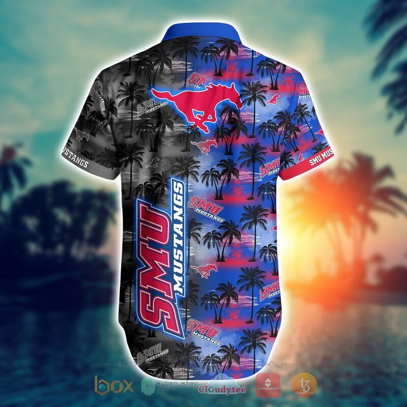 NCAA Smu Mustangs Coconut Hawaiian shirt, Short 3 NCAA Smu Mustangs Coconut Hawaiian shirt Short 1 2