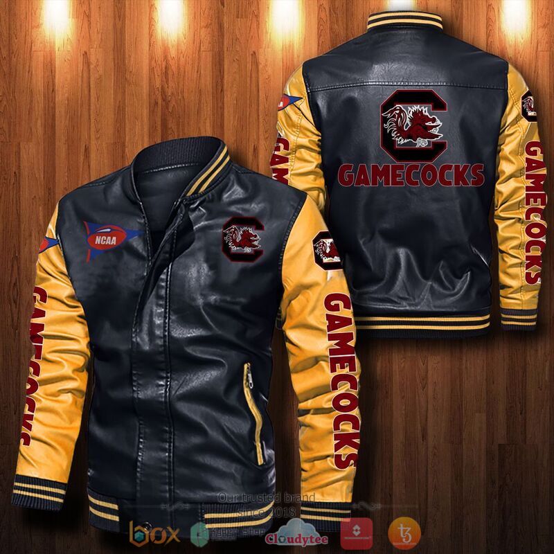 NCAA South Carolina Gamecocks Bomber leather jacket 6 NCAA South Carolina Gamecocks Bomber leather jacket 1 2 3 4 5
