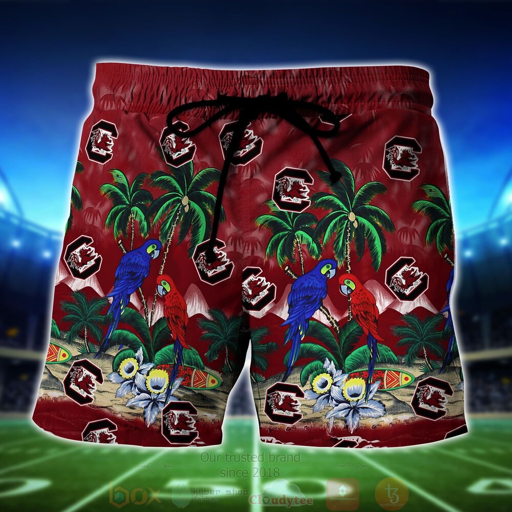 BEST NCAA South Carolina Gamecocks Tropical Sea And Parrots Aloha Shirt, Short 5 NCAA South Carolina Gamecocks Tropical Sea And Parrots Hawaiian Shirt Short 1 2 3 4 5