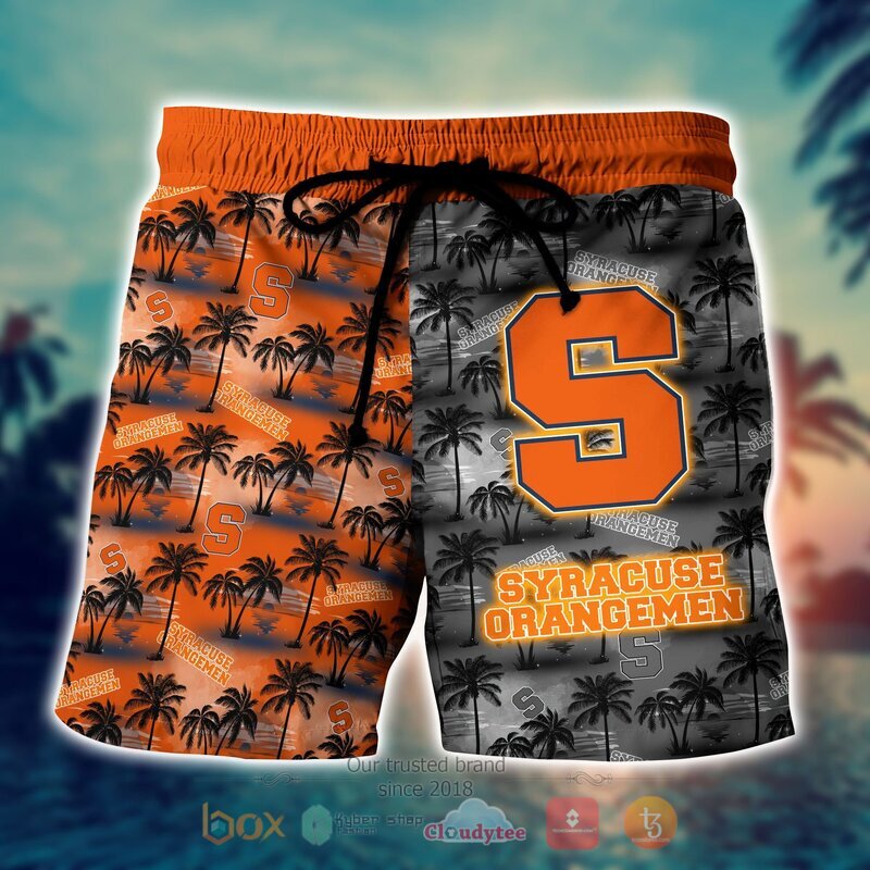 NCAA Syracuse Orange Coconut Hawaiian shirt, Short 4 NCAA Syracuse Orange Coconut Hawaiian shirt Short 1 2 3