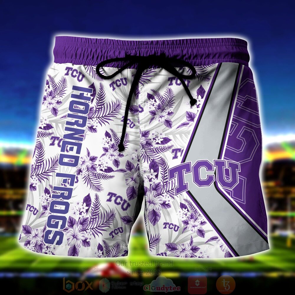 NCAA TCU Horned Frogs Skeleton Hawaiian Shirt Short 1 2 3 4