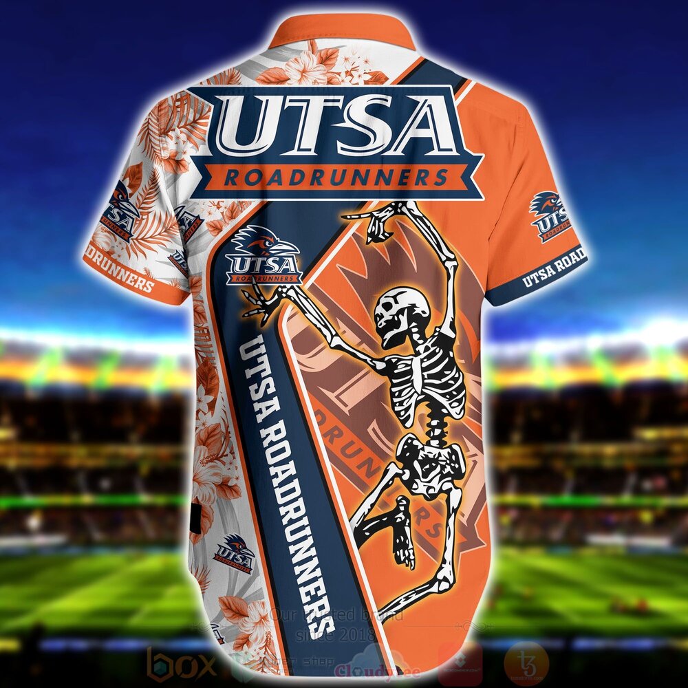 BEST NCAA UTSA Roadrunners Skeleton Aloha Shirt, Short 3 NCAA UTSA Roadrunners Skeleton Hawaiian Shirt Short 1 2 3