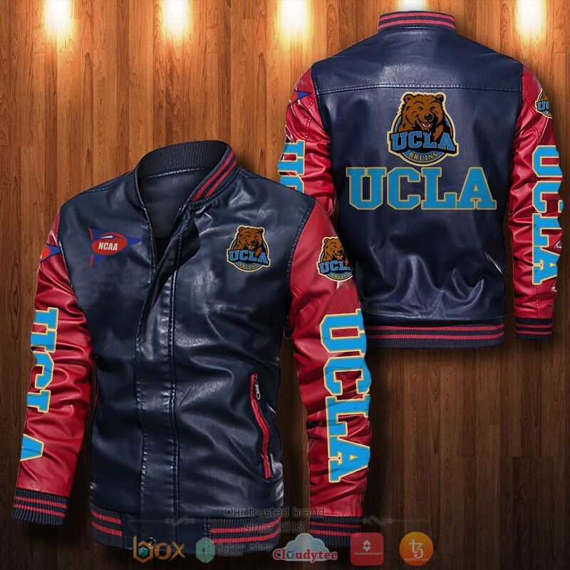NCAA Ucla Bruins Bomber leather jacket 4 NCAA Ucla Bruins Bomber leather jacket 1 2 3