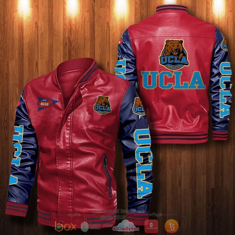 NCAA Ucla Bruins Bomber leather jacket 5 NCAA Ucla Bruins Bomber leather jacket 1 2 3 4