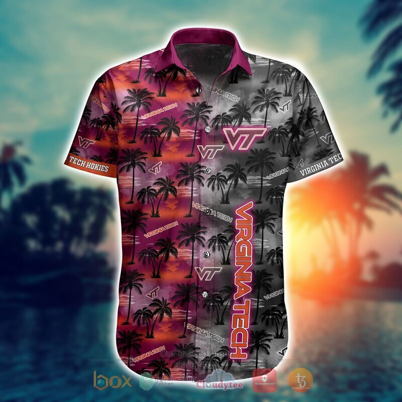 NCAA Virginia Tech Hokies Coconut Hawaiian shirt, Short 2 NCAA Virginia Tech Hokies Coconut Hawaiian shirt Short 1