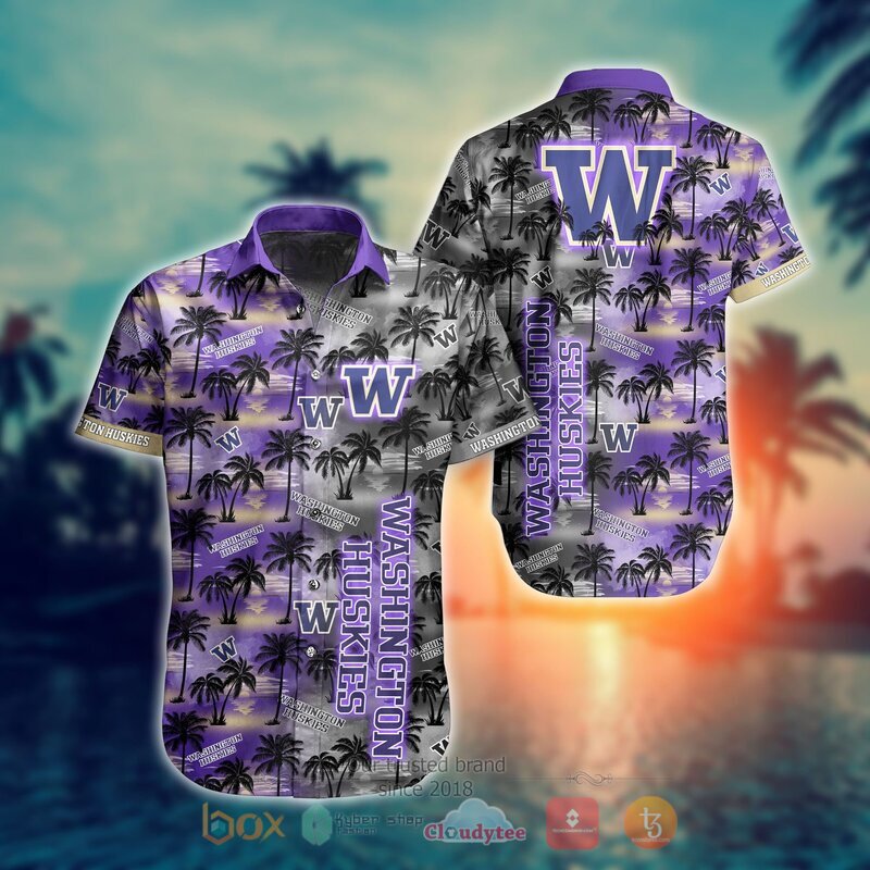 NCAA Washington Huskies Coconut Hawaiian shirt, Short 9 NCAA Washington Huskies Coconut Hawaiian shirt Short