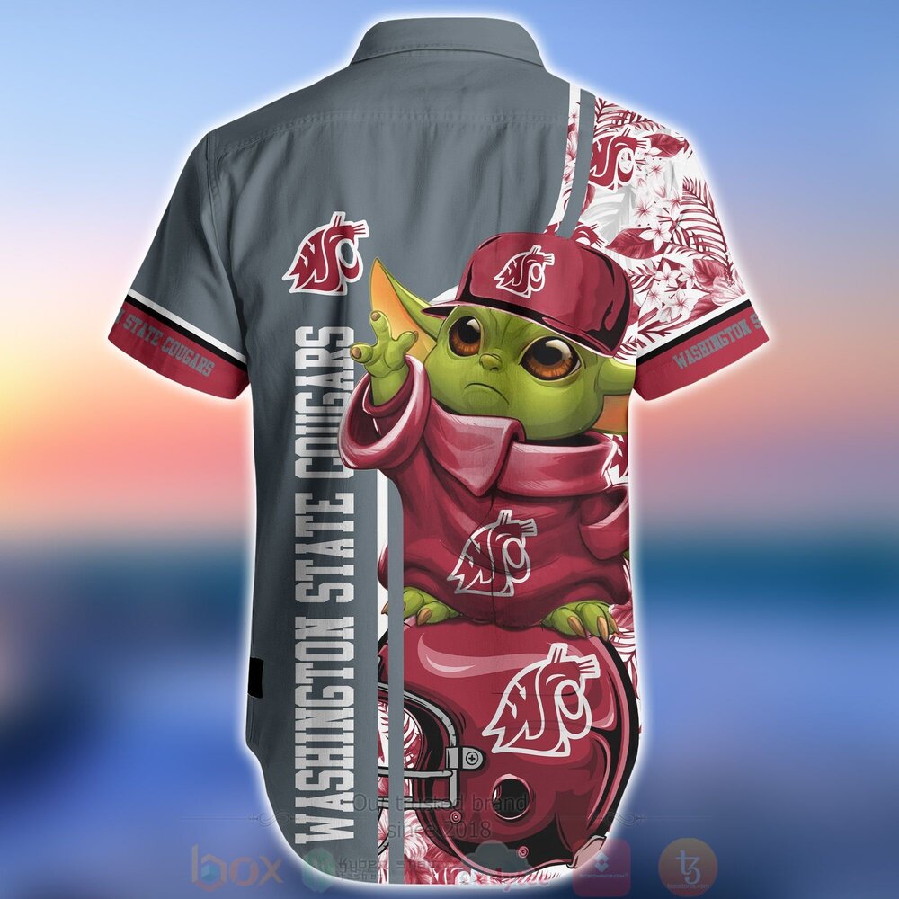 BEST NCAA Washington State Cougars Baby Yoda Aloha Shirt, Short 4 NCAA Washington State Cougars Baby Yoda Hawaiian Shirt Short 1 2 3 4
