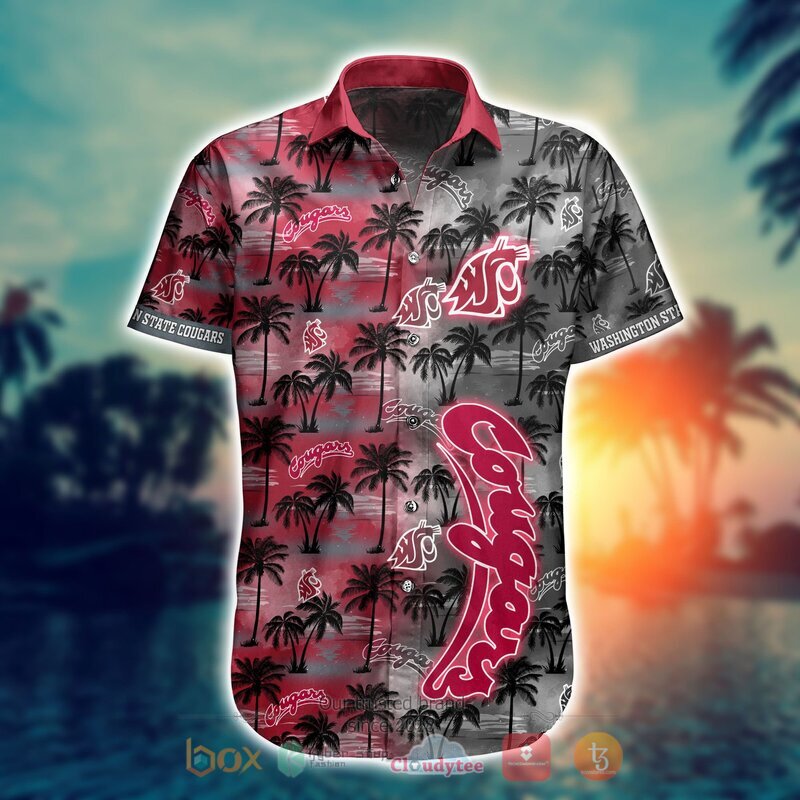 NCAA Washington State Cougars Coconut Hawaiian shirt, Short 2 NCAA Washington State Cougars Coconut Hawaiian shirt Short 1