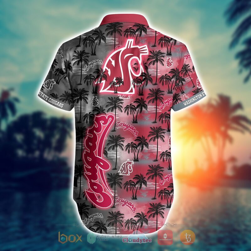 NCAA Washington State Cougars Coconut Hawaiian shirt, Short 3 NCAA Washington State Cougars Coconut Hawaiian shirt Short 1 2