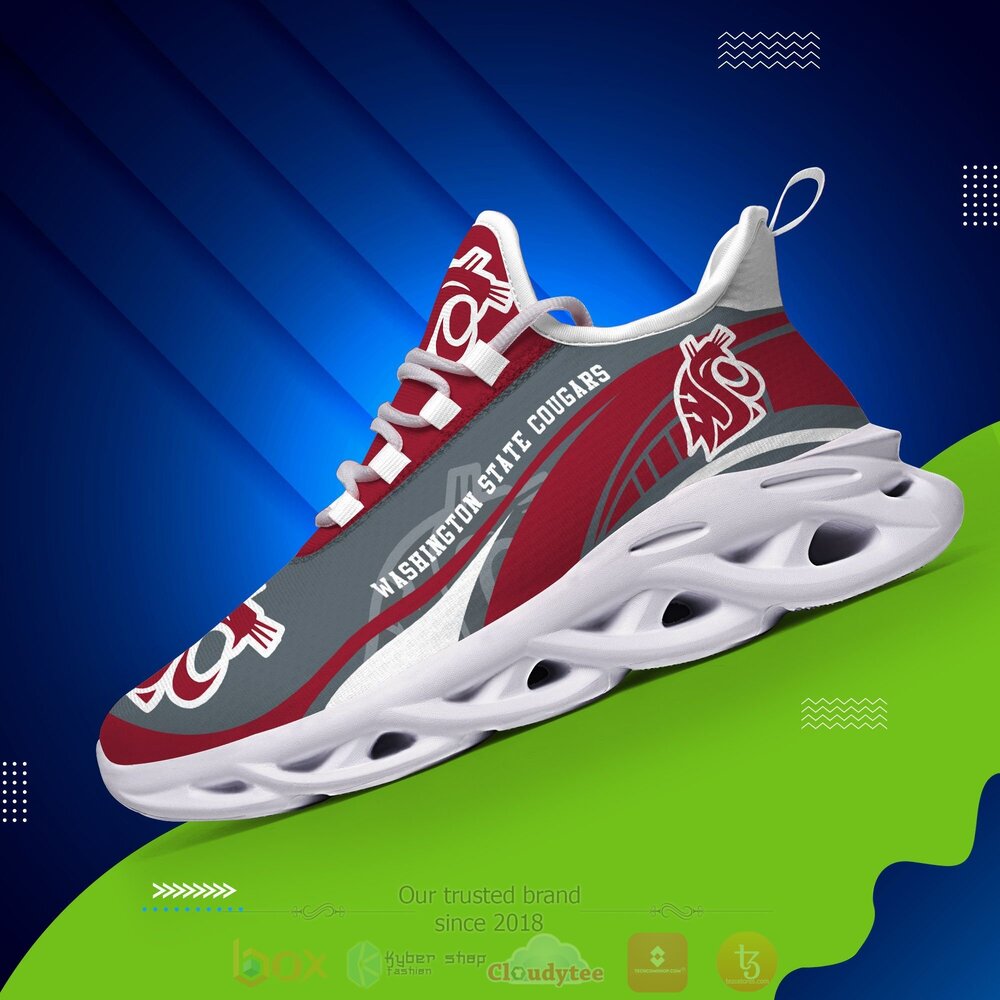 BEST NCAA Washington State Cougars football Clunky Sneakers 1 NCAA Washington State Cougars football Clunky Max Soul Shoes