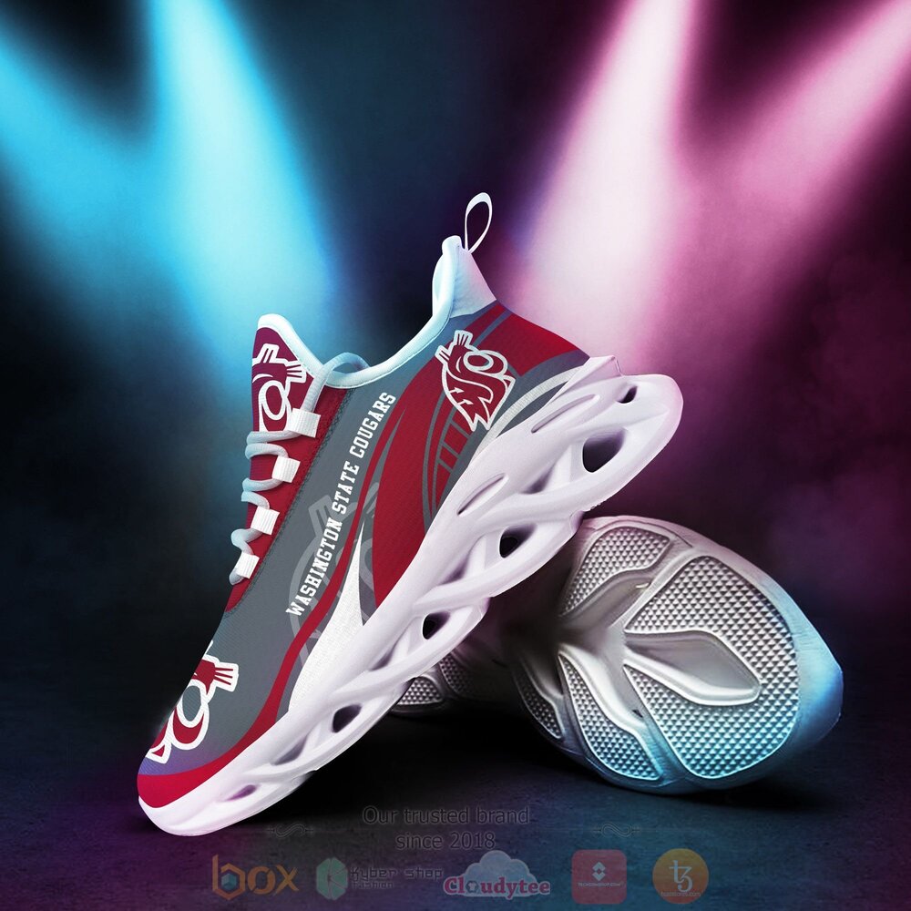 BEST NCAA Washington State Cougars football Clunky Sneakers 3 NCAA Washington State Cougars football Clunky Max Soul Shoes 1 2