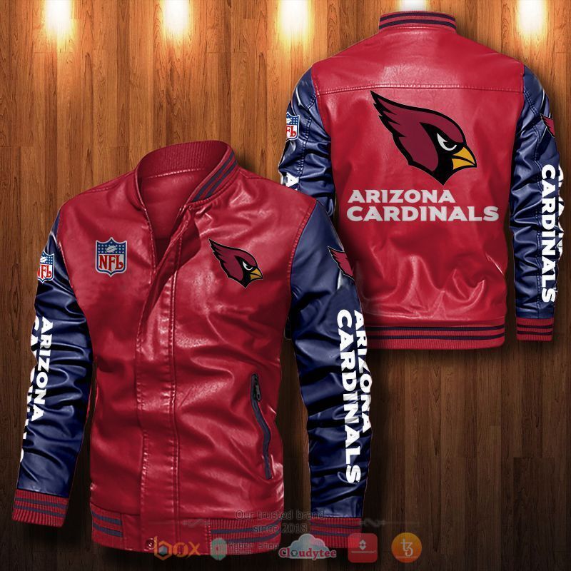 NFL Arizona Cardinals Bomber leather jacket 5 NFL Arizona Cardinals Bomber leather jacket 1 2 3 4