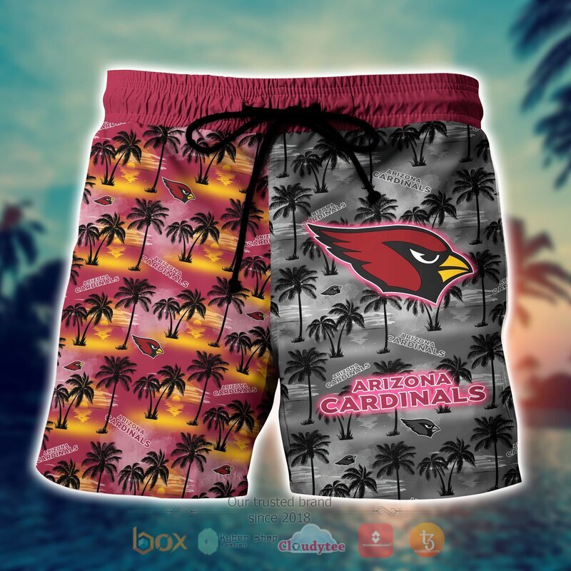 NFL Arizona Cardinals Coconut Hawaiian shirt, Short 4 NFL Arizona Cardinals Coconut Hawaiian shirt Short 1 2 3