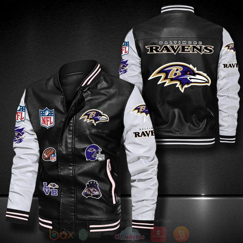 NFL Baltimore Ravens Bomber Leather Jacket