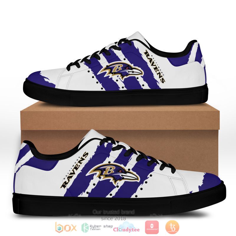 NFL Baltimore Ravens Stan Smith low top shoes 1 2 3 4 5 6