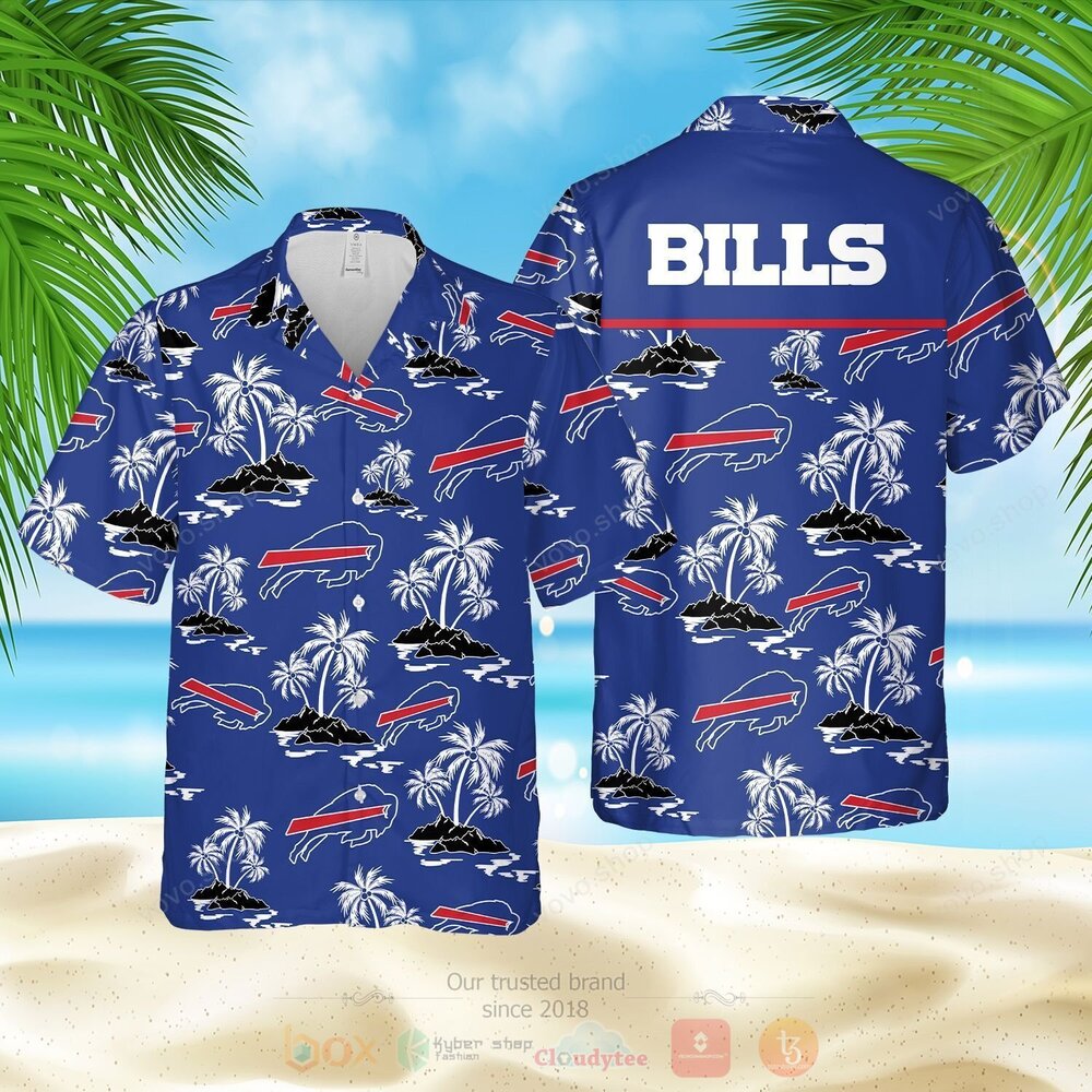 BEST NFL Buffalo Bills Blue Logo 3D All Over Printed Hawaiian Shirt, Short 6 NFL Buffalo Bills Blue Logo Hawaiian Shirt Short