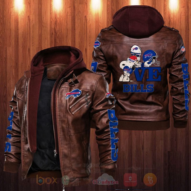 BEST NFL Buffalo Bills Rugby Team 2D Leather PU Jacket 2 NFL Buffalo Bills Rugby Team Leather Jacket 1