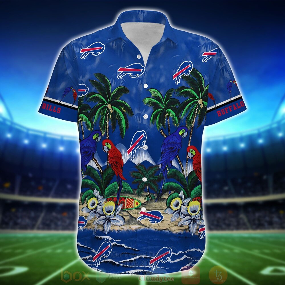 NFL Buffalo Bills Tropical Sea And Parrots Hawaiian Shirt Short 1 2 3 4