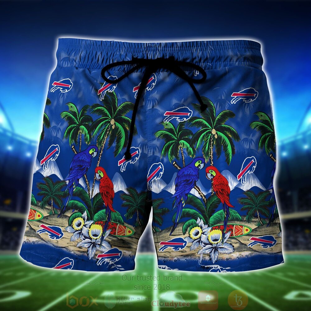 NFL Buffalo Bills Tropical Sea And Parrots Hawaiian Shirt Short 1 2 3 4 5