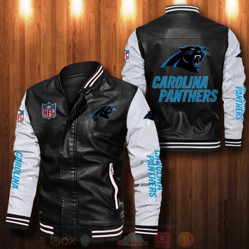 NFL Carolina Panthers Bomber Leather Jacket